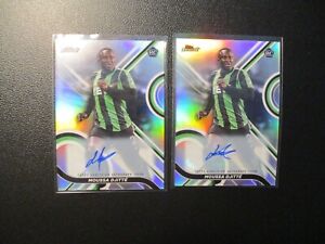 New Listing2x 2022 Topps Finest MLS Moussa Djitte RC Auto Lot