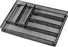 Flatware Drawer Organizer - Slip Resistant Kitchen Tray with 6 Sections to Ne