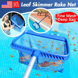 Heavy Duty Pool Skimmer Leaf Rake Net Scooper, Cleaning Swimming Pool, Fine Mesh