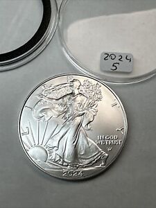 2024 American Silver $1 Eagle 1oz 0.999 Fine Silver From Fresh Mint Roll