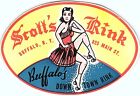 Scott's Vintage Roller Skating Rink Sticker Buffalo NY s3