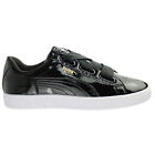 Puma Basket Heart Patent Black Low Lace Up Womens Trainers 363073 01