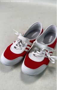 Women's Adidas Diona Red/White Sneakers Shoes, Size 8.5