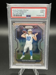 Justin Herbert 2020 Panini Prizm Silver Prizm Rookie #325 Chargers RC
