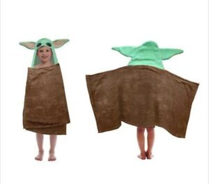 New! Baby Yoda Grogu Star Wars Poncho Kids Hooded Beach Towel 22