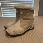 The North Face Boots Womens Sz 9 Primaloft Winter Shearling Mid Calf Beige