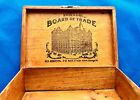 Antique Wood Cigar Box Made for The Chicago Board of Trade by Tampa FL Stamped