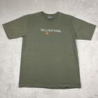 Vintage Levi's Silvertab Jeans T Shirt Men’s Medium Graphic Spell Out Green
