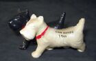 1940 Coon Rapids Iowa Souvenir Pair Scottie Dogs conjoined Hard Plastic