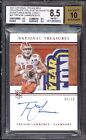 TREVOR LAWRENCE BGS 8.5 2021 NATIONAL TREASURES ROOKIE BOWL LOGO PATCH AUTO 6/10