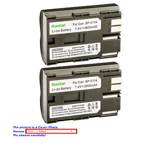 Kastar Replacement Battery for Canon BP-511 BP511A BP-508 BP-512A BP-522 BP-535