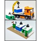 LEGO City Crane Recycling Truck Lorry & Recycle Trash Bin Centre Train Town