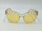 Poppy lissiman Pussy Cateye sunglasses Retro Vintage Clear Yellow Stars