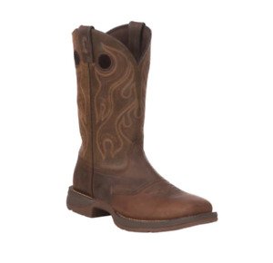Men's Sunset Brown Leather Pull On Cowboy Boots - 5 Day Delivery