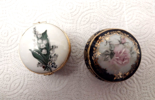 New ListingLimoges Boxes Set of 2 - French - Hand painted