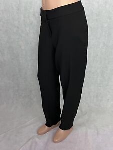 Pappagallo Black pants Women Size 12 Scalloped Hem Office Slacks