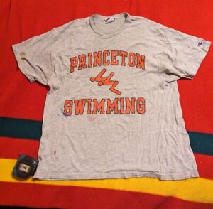 Vintage Princeton University Swimming Shirt L Champion