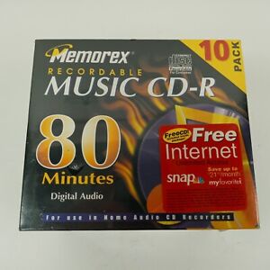 Memorex Music CD-R Recordable Compact Discs 700MB 80 Minutes Jewel Case Sealed