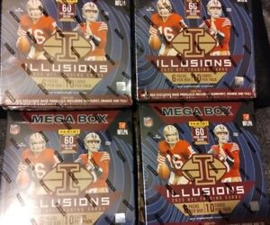 2023 Panini Illusions Football 4 Mega Box Lot NFL Trading Cards - Factory Sealed