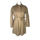 COS Trench Coat Jacket Overcoat Beige Ladies Size 12 Belted Single Breasted