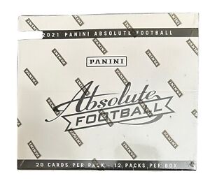 2021 Panini Absolute Football Factory Sealed Fat Pack Cello Box - 12 Packs of 20
