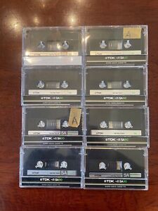 TDK SA 90 High Position Type II Cassette Tape - LOT of 8 - Sold as Blank
