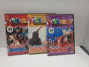 1987 PBS KidSongs Lot of 3 Dvds We love Trucks Dogs A day at the beach