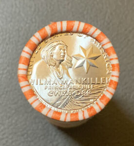 (1) 2022 P WILMA MANKILLER QUARTER BANK ROLL *UNCIRCULATED*  N.F. STRING & Son