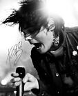 MY CHEMICAL ROMANCE GERARD WAY POSTER/PRINT/PHOTO AUTOGRAPHED SIGNED B&W RP
