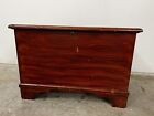 1840s lancaster county red paint decorated small blanket chest folk art