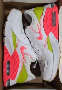 NEW Women's Size 10 Nike Air Max Excee White Hot Punch Shoes FJ4571 100 Gym