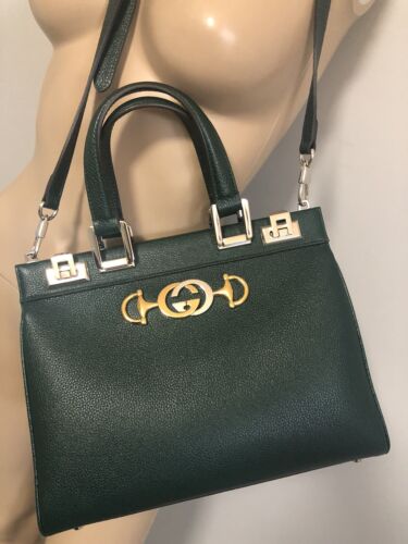GUCCI Green Leather Crossbody Zumi bag combo hardware  $4200 + tax COA