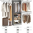 96'' Heavy Duty Closet System, Walk In Closet Organizer with 3 Shelving Towers