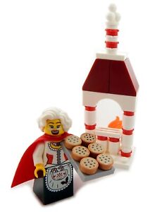 NEW LEGO MRS. CLAUS w/Oven & Cookies minifig lot christmas santa village