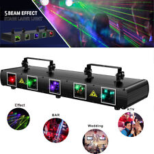 Stage Light RGBYC 5IN1 Laser Light 5 Lens DMX Scan Projector DJ Disco Party Show