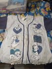 Vtg 90's Gray 101 Dalmations Brand Walt Disney Baseball Jersey Fits Adult M Rare