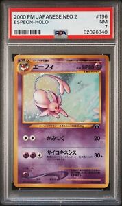 Espeon #196 - 2000 Pokemon Neo 2 - Japanese - PSA 7 NM - Holo