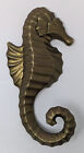 Vintage Brass Seahorse Crowning Touch Collection Figurine Wall Art Seaside Decor