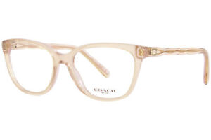 Coach HC6186 5680 Eyeglasses Frame Women's Transparent Blush Full Rim 53mm