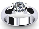 2.10 Ct Vvs1'Ice G-H+White Moissanite Diamond Solitaire 925 Silver Wedding Ring