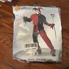 Evil Jester Scary Halloween Adult Costume Large Complete Set