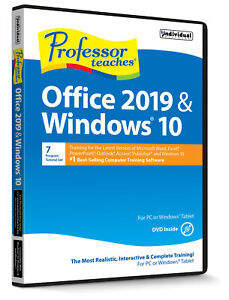 PROFESSOR TEACHES OFFICE 2019 & Win 10 (Latest Version) PC Software---Win 10,8,7