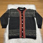 Vintage Siril Sweater Womens Medium Nordic Norway Wool Button Down Cardigan