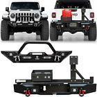 Vijay Steel Front/Rear Bumper W/Winch Plate&Light For 20-24 Jeep Gladiator JT (For: Jeep Gladiator Rubicon)