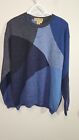 Vintage Tricots St Raphael Sweater Large Blue  Wool  Pullover