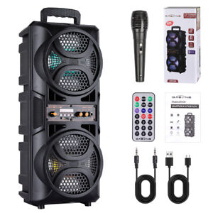 3000W Portable Bluetooth Speaker Sub woofer Heavy Bass Sound System Party+Remote