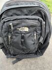 The North Face Surge II Black Gray Red Multi Compartment Bottle Holder Backpack