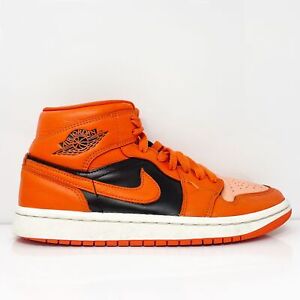 Nike Womens Air Jordan 1 Mid SE DM3381-600 Orange Basketball Shoes Sneakers Sz 7
