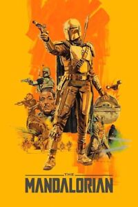 Mondo Star Wars Paul Mann MANDALORIAN 24X36 movie art print poster limited ed