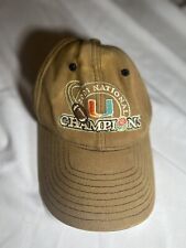 New ListingMiami Hurricanes Hat Cap Black Adjustable Football 2001 National Champs Vintage